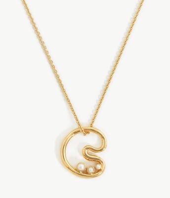 Missoma Perlenkette mit Initialen und Anhänger