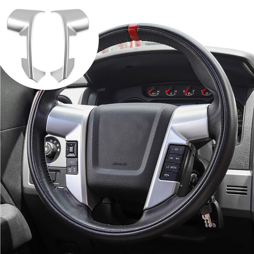 Fit F150 Raptor 2009-2014 Steering Wheel Moulding Cover Bezel trims Accessories