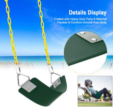 Swing Seat With Metal Hook Strap Belt Kids & Adults Green 3 years and above AU