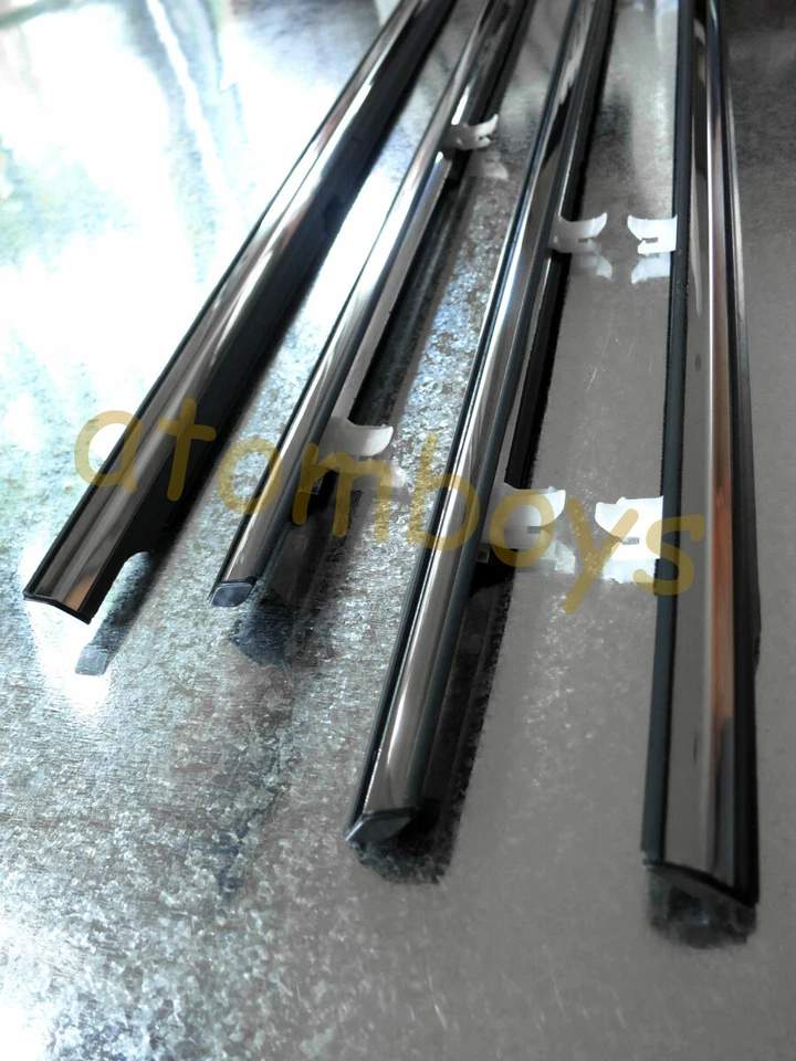 PARA TOYOTA COROLLA AE100 AE101 VENTANA VIDRIO SELLOS PUERTA CINTURÓN CROMO RESISTENTE A LA INTEMPERIE Foto 3 de 4