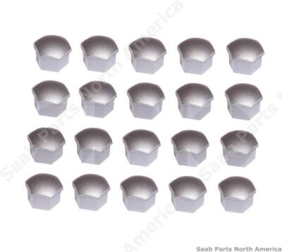 Genuine Saab Lug Nut Cover Kit - Grey (20 pcs) For 2003-2006 Saab 9-3 32022303-A