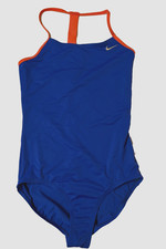 Nike Big Girls 1-Pc. Racerback Blue Orange Swimsuit sz XL 156-166 cm 13-15 years