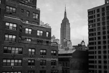 Empire State Building New York City NYC B&W Photo Art Print Poster 18x12