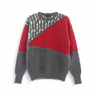 IB Diffusion Vintage Gray Colorblock Sweater Women Medium