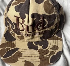 Bud King of Beers Camouflage Camo Hat Made in USA