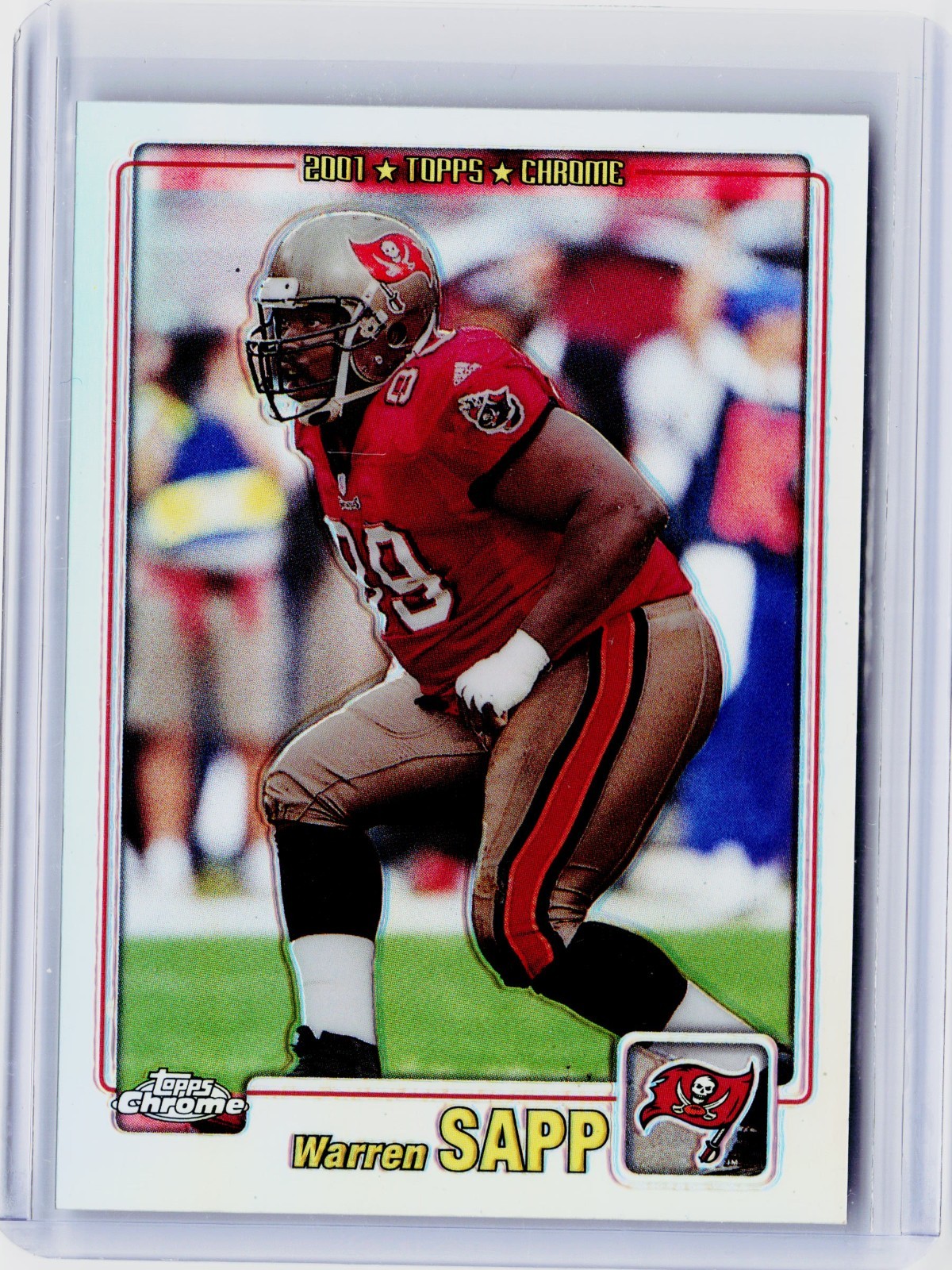 2001 TOPPS CHROME REFRACTOR #153 - WARREN SAPP #ED 254/999