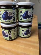 Chia Smash Blueberry Fruit Spread Jam Lot of 4  Keto Paleo No Sugar Added