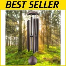 Elegantly Designed 60" Extra Large Metal Wind Chimes with Deep Tonal Harmony