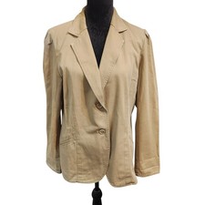 NWT New York  Company Wome'ns Khaki Two Button Blazer Size L