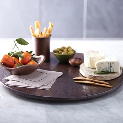 Native Trails CPO44 30'' Handcrafted Copper Lazy Susan - Copper