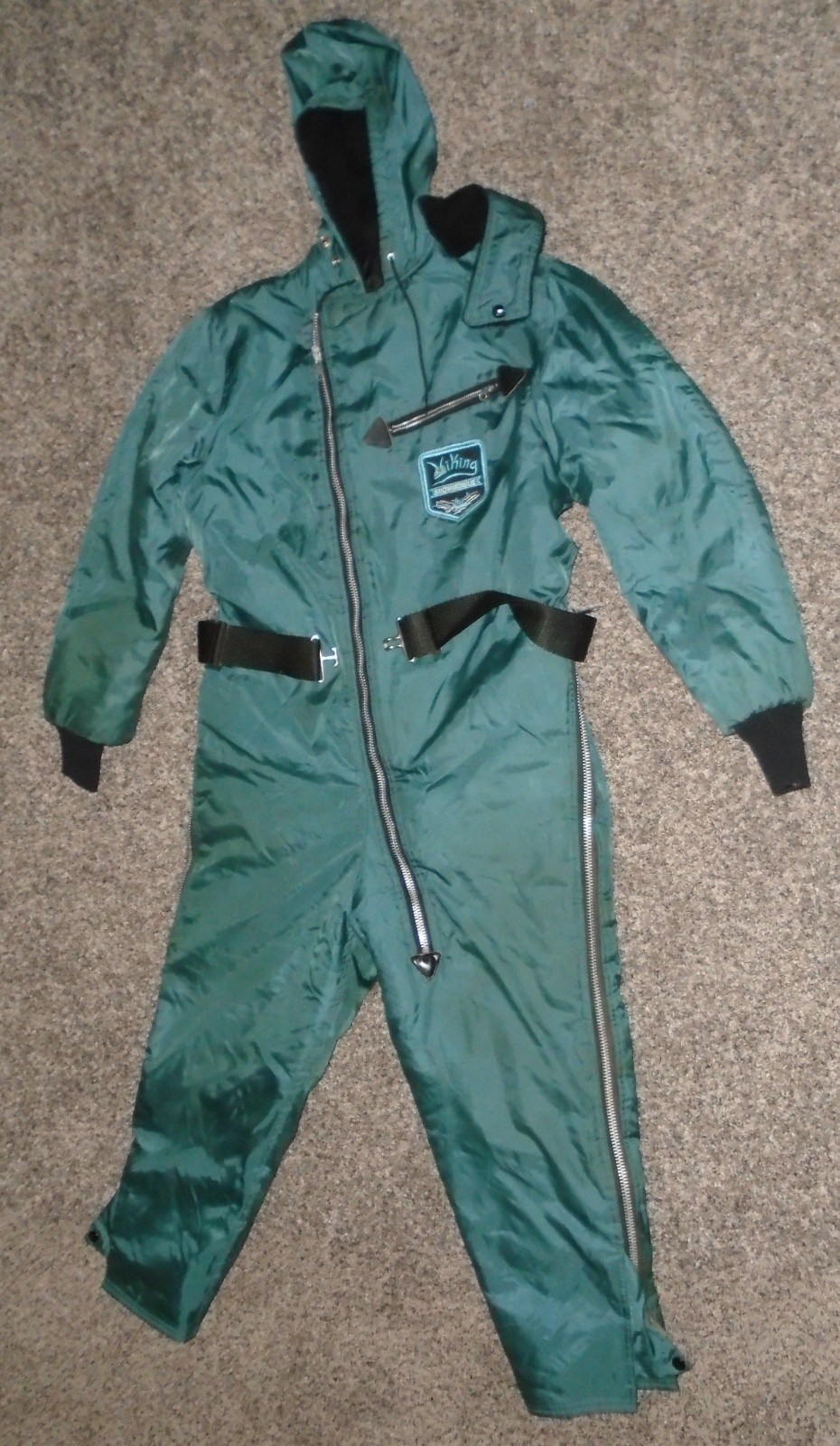 Traje de moto de nieve vintage años 70 Minnesota Vikings púrpura talla M-L buen estado