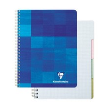Clairefontaine Wirebound Notebook - Graph w/4 tabs 112 sheets - 8 1/4 x 11 3/...