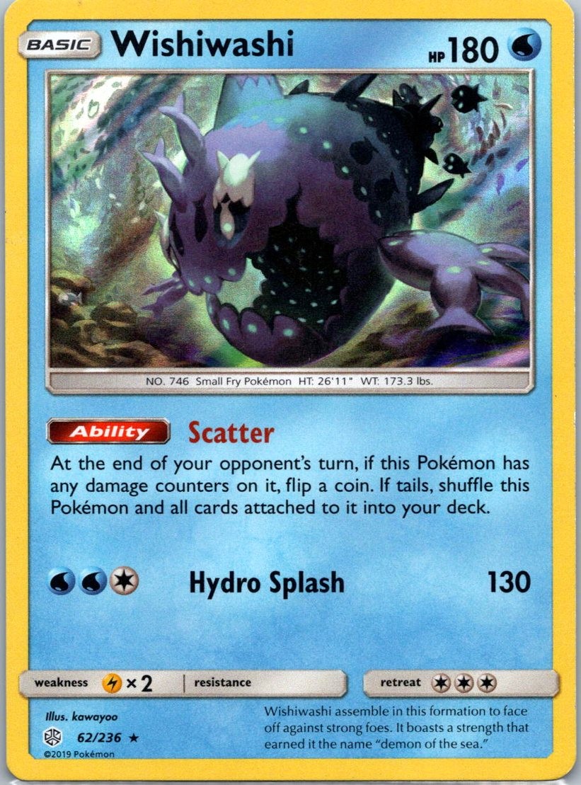 Wishiwashi 62/236 Holo Rare SM - Cosmic Eclipse 2019 LP