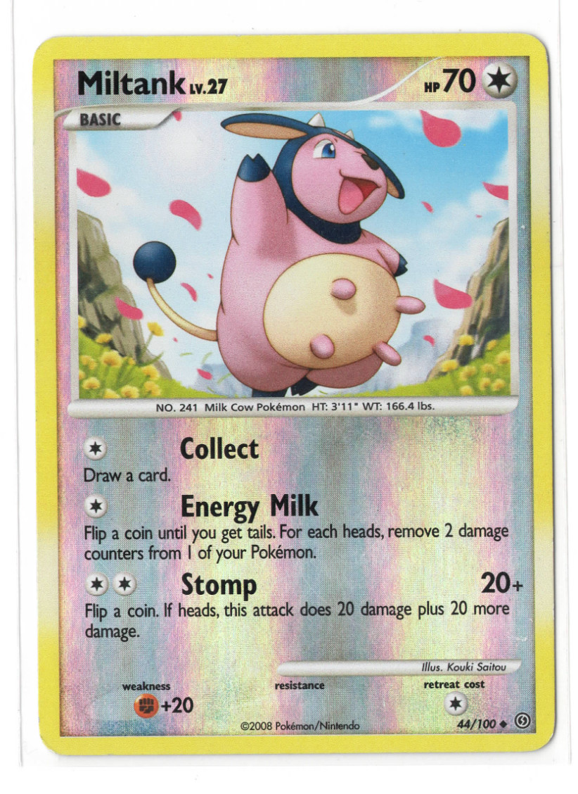 2008 Miltank Pokemon Stormfront Uncommon Reverse Holo 44/100 LP