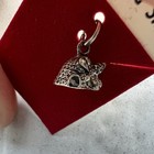 5 Vintage Sterling Silver Charm Lot Enamel Christmas Holly Berry Queen Bee Hand — photo 8