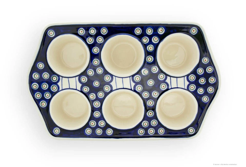 Bunzlauer Keramik Muffin-Backform, 36 x 22 x 5 cm Dekor 8 - Bild 2 von 4