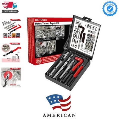M11x1.5 Helicoil Thread Repair Kit Metric, HSS Drill Heli Coil Repair Kit