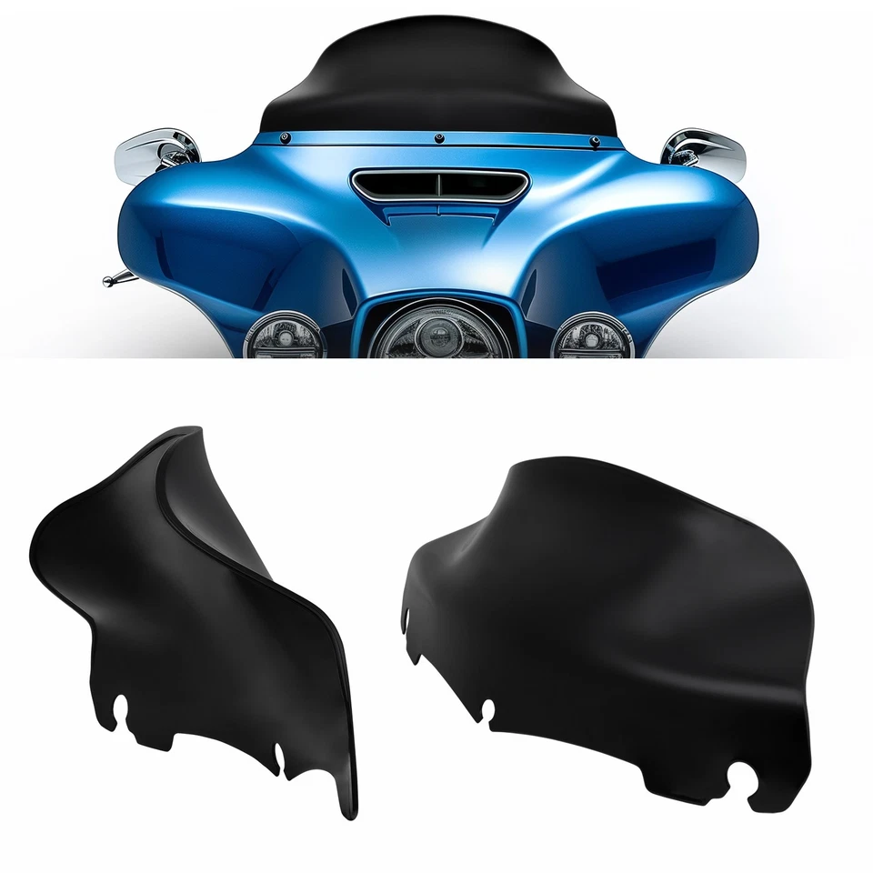 9" Wave Windshield Windscreen Black For Harley Davidson FLHTK Ultra Limited 14+ Foto 2 de 4