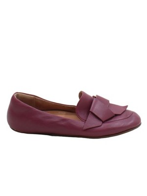 FitFlop flache Damenschuhe UK 6 lila 100 % Leder Halbschuh