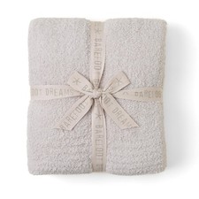 New Best Barefoot Dreams CozyChic Throw, Stone, 54"x72" Free Shipping