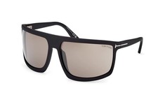NEW TOM FORD CLINT-02 TF1066 02L MATTE BLACK ROVIEX MIRROR AUTHENTIC SUNGLASSES