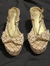 Juicy Couture "Smells Like Couture" Silk Wedges; 2007-2009; size 8