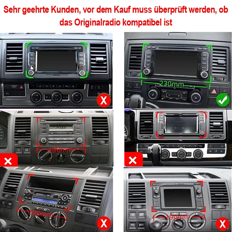 Android15 Autoradio Für VW T5 Multivan 2003-2015 Carplay GPS NAVI BT FM SWC DAB+ - Bild 2 von 4