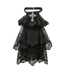 Victorian Collar for Men Gothic Jabot Neck Collar for Women Detachable Collar