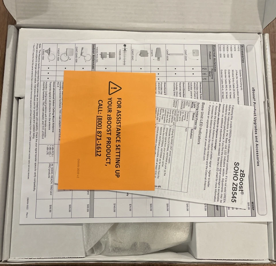 Brand New In Box zBOOST Cell Phone Signal Booster For The Home SOHO ZB545 - Image 2 of 4
