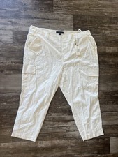 Sanctuary Standard Surplus Pants Women  s Sz 24 Cream Cargo Boho Wide Leg