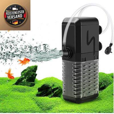 AQQA Aquarium Filter 600L H Schwammfilter 6W Leiser 30dB
