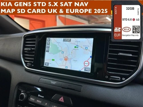 Latest 2025 KIA  / HYUNDAI GEN5 STD 5.X Sat Nav Map UK & Europe