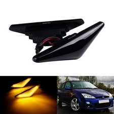 2x LED Seitenblinker Blinklicht Smoked Schwarz Für Ford Focus MK I Mondeo MK III