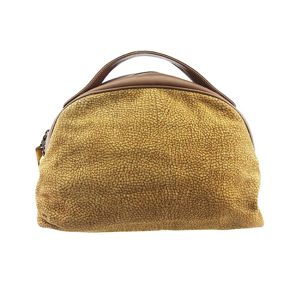 Borbonese Handbag Urchin Pattern Beige Brown Wome… - image 1