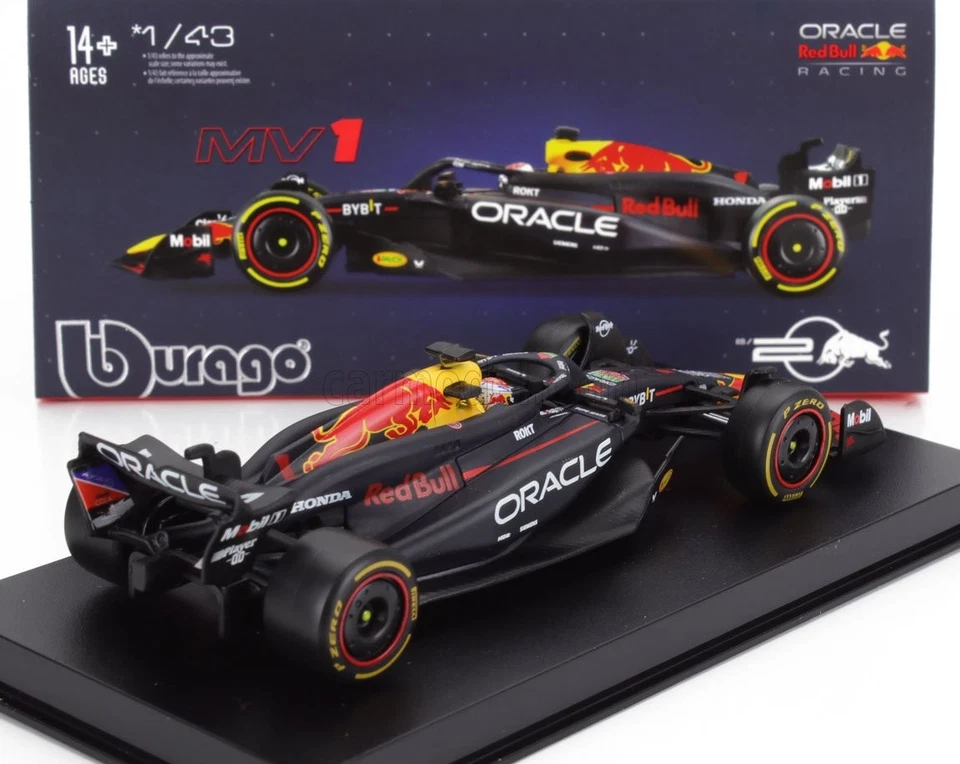 MODELLINO AUTO STATICO BURAGO RED BULL F1 RB20 2024 VERSTAPPEN VETRINA 1:43 - Immagine 2 di 4