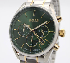 HUGO BOSS 44mm Green Dial Men's Watch Champion HB1513878