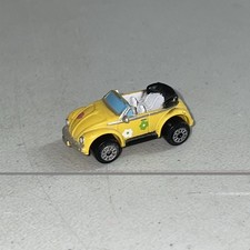Micro Machines 1994 Lgt Galoob Yellow Volkswagen Beetle Convertible Flowers Car