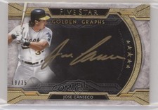2018 Topps Five Star Golden Graphs 18/35 Jose Canseco #FGG-JC Auto 5m1