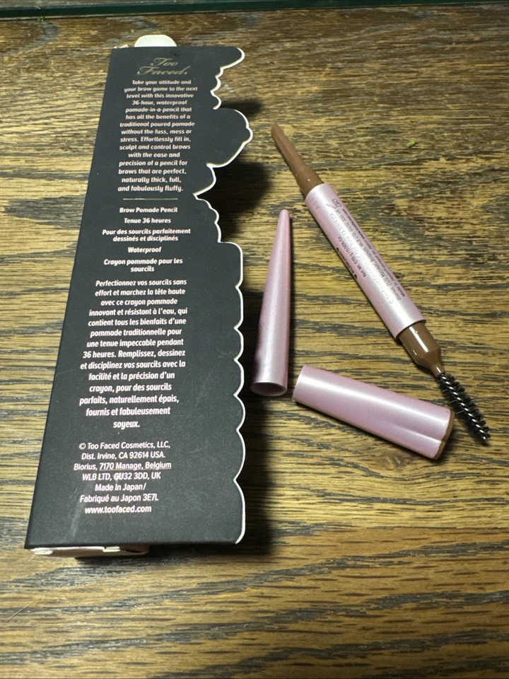 Too Faced Pomade in a Pencil Brow Shaper & Filler Pencil AUBURN - 0.19 g BIN - Image 2 of 2