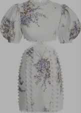 ZIMMERMANN JUDE DRESS, CUT OUT MINI DRESS, FLORAL, SIZE 1 , GREAT CONDITION