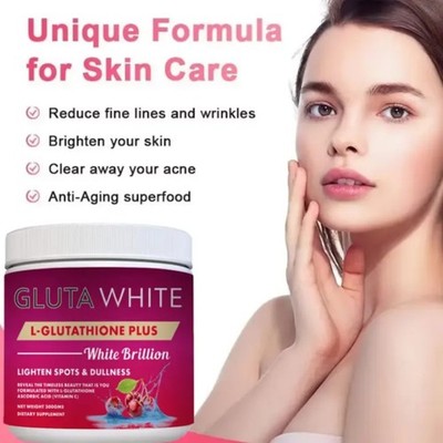 Casami Corp Gluta White L-Glutathione Plus White Brillion Powder 300g - New