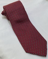 Yves Saint Laurent Men's Paisley Neck Tie Red 56  100 Silk Made in USA Vintage