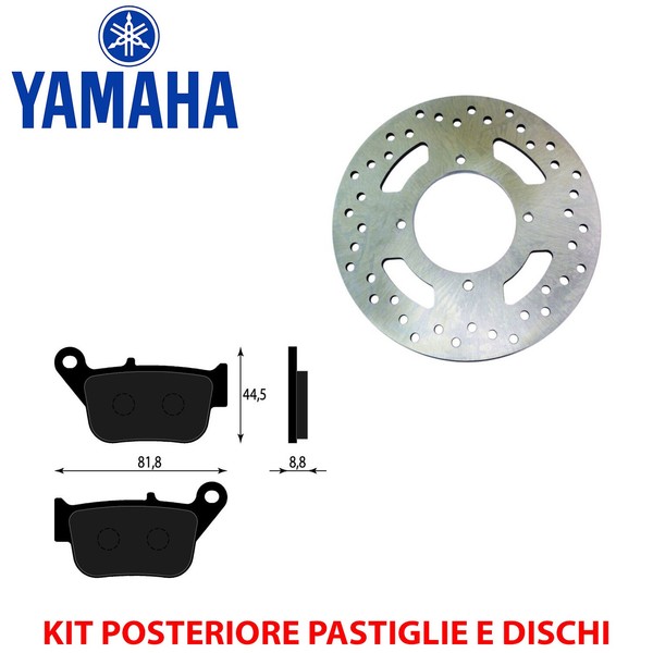 Satz BremsbelÄGe UND Scheibe Hinten Yamaha X-MAX Xmax YP 125 R NO ABS 2014-image