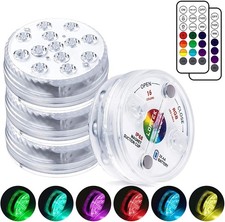 Submersible LED Lights with Remote, 13 LED Pool Lights for Inground Above Gro...