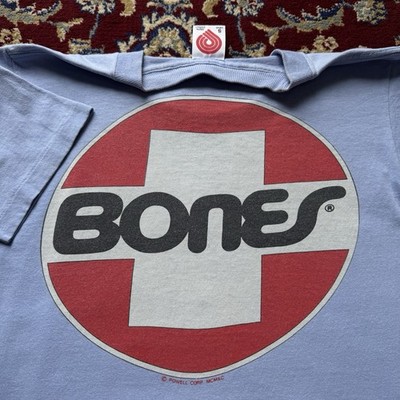 Vintage 90s Powell Peralta Bones Swiss Bearing Skateboards Logo Tee T-shirt
