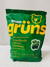 Gruns Sugar-Free Comprehensive Nutrition Superfoods Greens Gummies, EXP: 12/2026