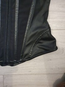 BNWOT Vintage Ann Summers Indulge Black Faux Leather & PVC Corset Top Sz Medium