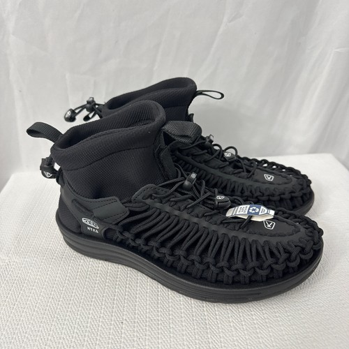 Keen x HYKE Uneek Shoes Womens Size 8 Wide High Top Mid Cord Black Hiking Hike