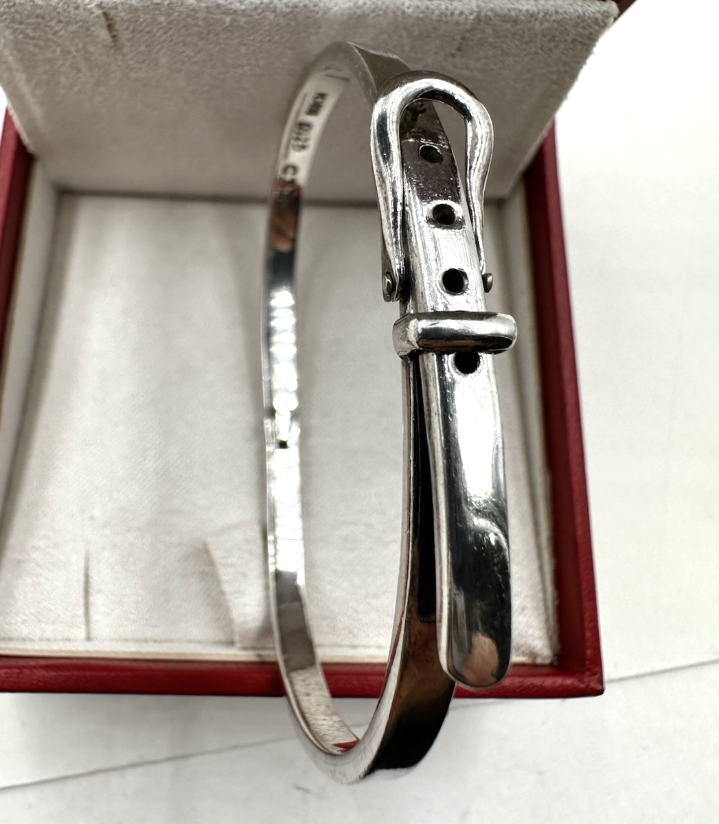 TAXCO MEXICO BELT BUCKLE STERLING SILVER 925 BRACELET ADJUST COOL
