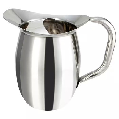 64 Fl. Oz. Stainless Steel Bell Pitcher with Ice Catcher